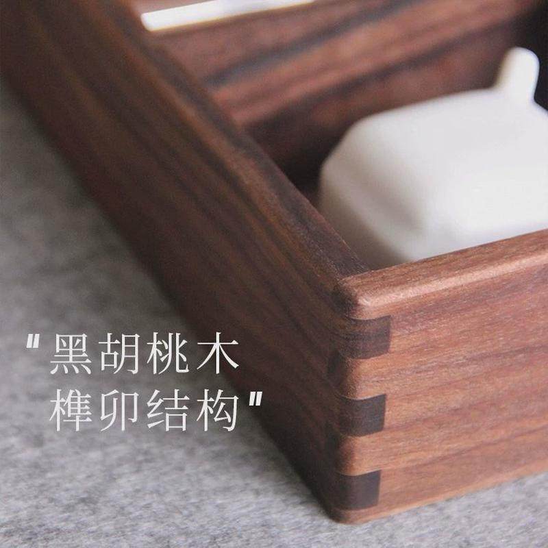 黑胡桃木木质文盘收纳文房四宝多功能收纳收纳盒毛笔托盘,淘宝优惠券,粉丝福利购,淘宝优惠卷