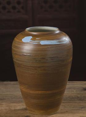 美式简约田园陶瓷花瓶复古中式禅意插花水培花器酒店民宿装饰摆件