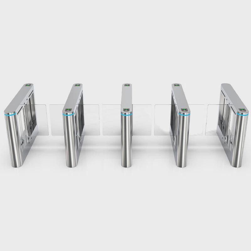 Luxury intelligent face recognition swing gate, community office building access control and attendance system, speed pass pedestrian small anti-collision swing gate