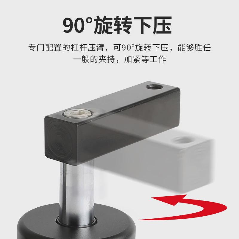 气动小型90度气缸旋转转角下压夹紧acksrc25/32/40/50/63x90-r/l - 图3