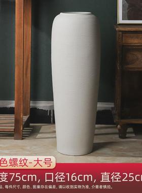 景德镇陶瓷落地三件套竹子新中式简约客厅别墅酒店养大花瓶可水培