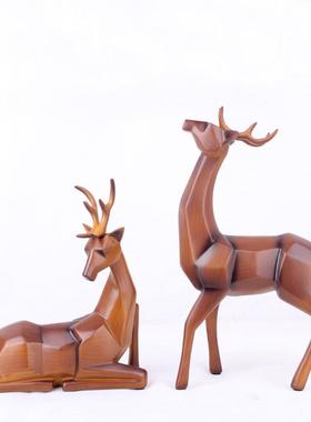 摆件工艺品 欧式创意家居装饰摆设 客厅酒柜梅花鹿桌面摆设