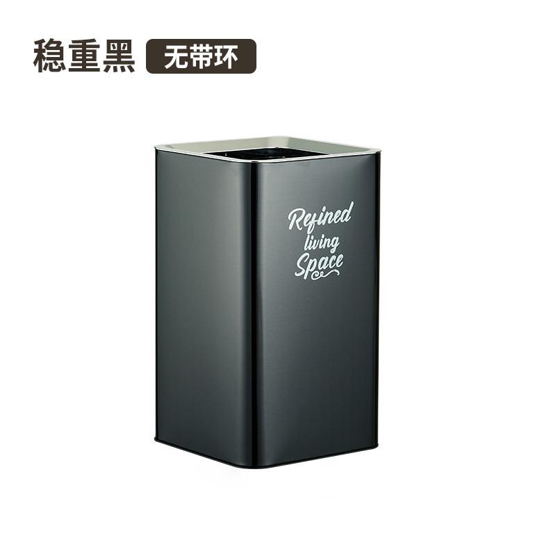 双层方形客房桶酒店客房垃圾桶家用厂家卧室不锈钢垃圾桶无盖客厅 - 图2