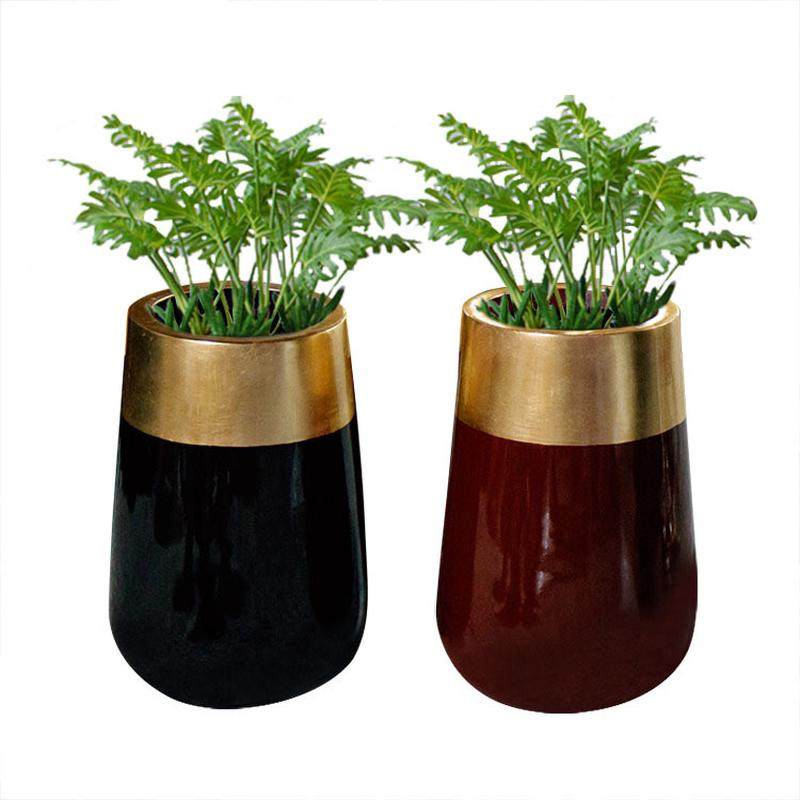 简约卧室商场花插工艺玻璃钢花盆树脂客厅居家园林机场落地花瓶,淘宝优惠券,粉丝福利购,淘宝优惠卷