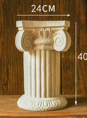 jk慕复古空间桌面落地树脂罗马柱装饰摆件花园柱子置物花盆柱