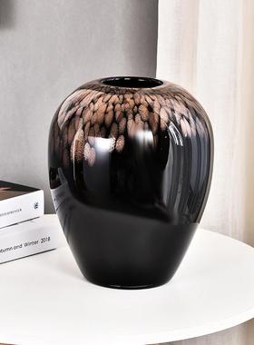 热销现代艺术渐变陶瓷花瓶干花插花工艺品样品房装饰器