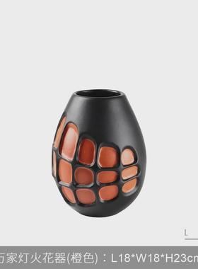 现代极简摆件高级干花花瓶样板间客厅餐厅茶几艺术花器中古风创意