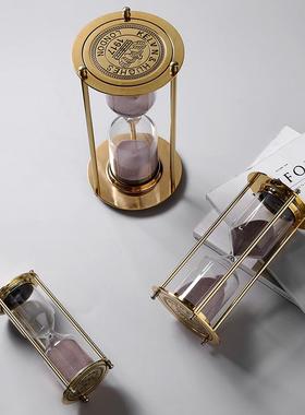 热销欧式办公室创意时间沙漏摆件创意个性轻奢家居计时器30分钟60