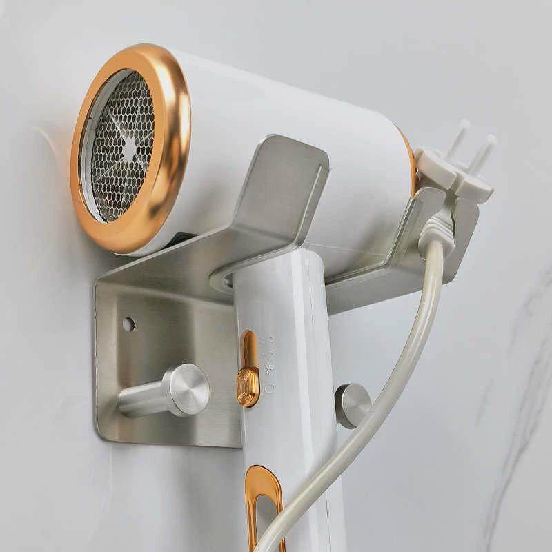 浴室壁挂风筒支架免打孔304不锈钢吹风机置物架卫生间电吹风架子,淘宝优惠券,粉丝福利购,淘宝优惠卷