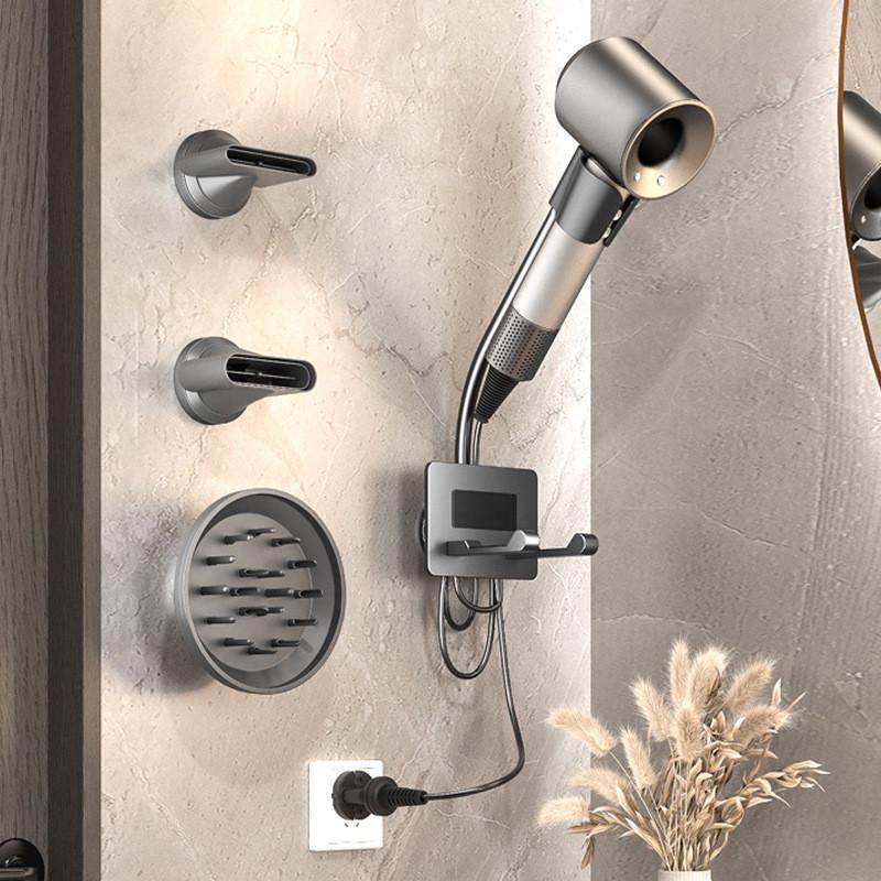 吹风机架免手持懒人电吹风支架免打孔壁挂吹风筒收纳架固定吹发,淘宝优惠券,粉丝福利购,淘宝优惠卷