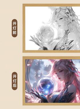世界之外顾时夜周边立牌小夜灯灯光画桌面摆件海报送朋友生日礼物