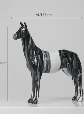 唐朝新中式马上有钱陶瓷摆件客厅酒柜电视柜办公室摆件装饰品