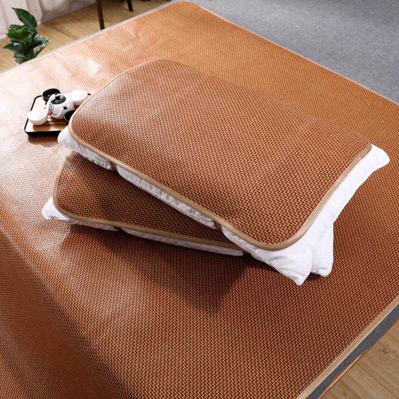 学生宿舍凉席藤席三件套1.5m1.8米床加厚单人凉席折叠冰丝席0.45,淘宝优惠券,粉丝福利购,淘宝优惠卷