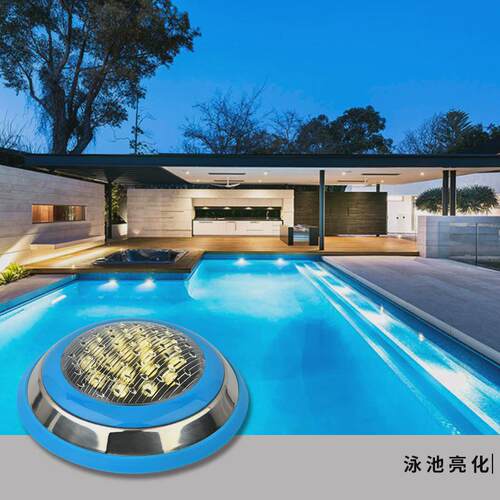 led泳池灯户外防水挂壁式水池灯低压12v24v水下灯rgb七彩水底壁灯 - 图1