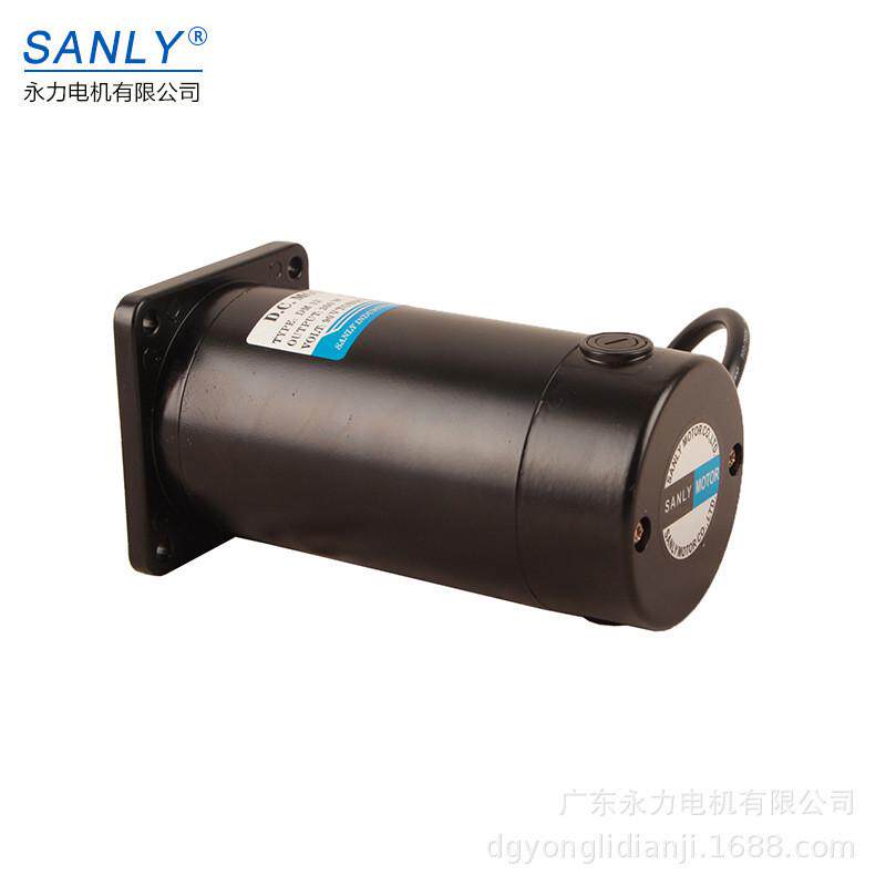 包邮厂家特销永力24v斜齿光轴200w直流电机低噪音减速调速电机 - 图0