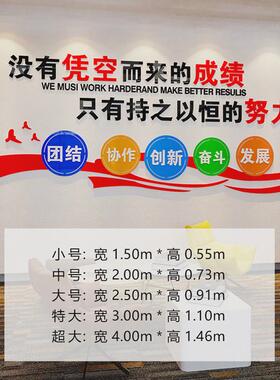 素锦公司布置企业文化墙贴纸3d立体员工激励志标语办公室装饰会议