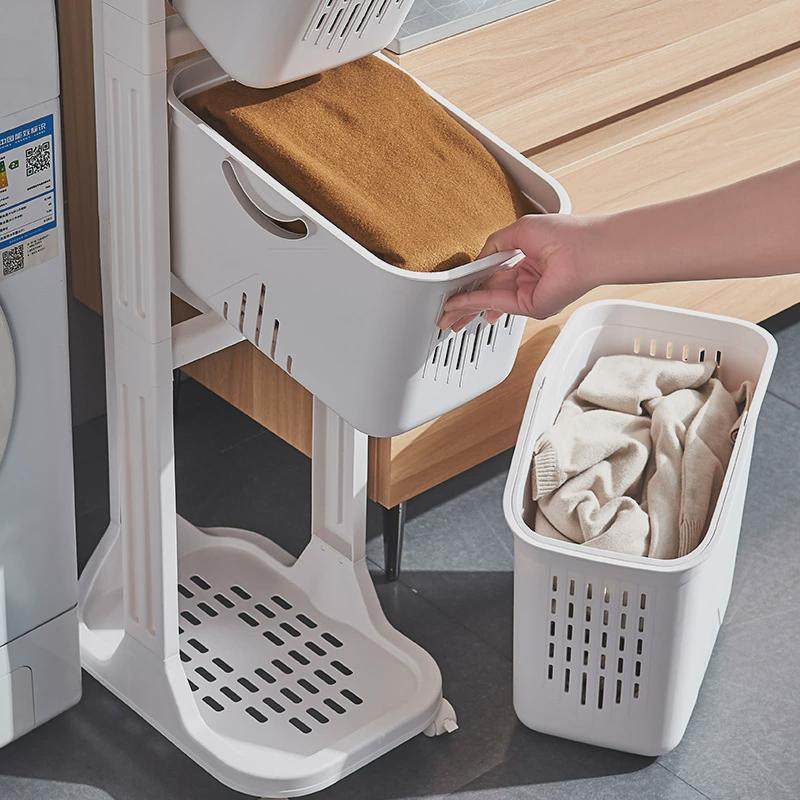 夹缝脏衣篮家用浴室洗衣篮客厅多层塑料玩具筐衣物收纳筐脏衣篓,淘宝优惠券,粉丝福利购,淘宝优惠卷