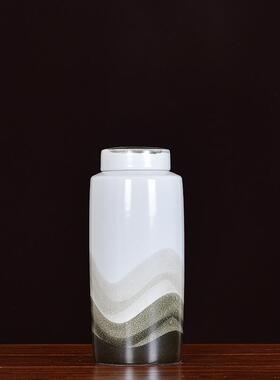 景德镇简约现代陶瓷家居工艺品软装插花瓶装饰摆件三件套