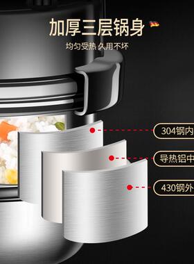 高压锅户外不锈钢压力锅小型微压锅煲仔饭锅炖汤锅防爆高压锅汤锅