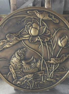 定制玻璃钢锻铜铸铜浮雕背景墙不锈钢铜雕装饰壁画地雕仿紫铜塑