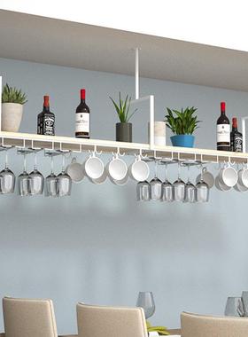 铁艺吧台吊架倒挂酒杯架家用架挂式高脚杯架吊挂式酒架收纳装饰悬