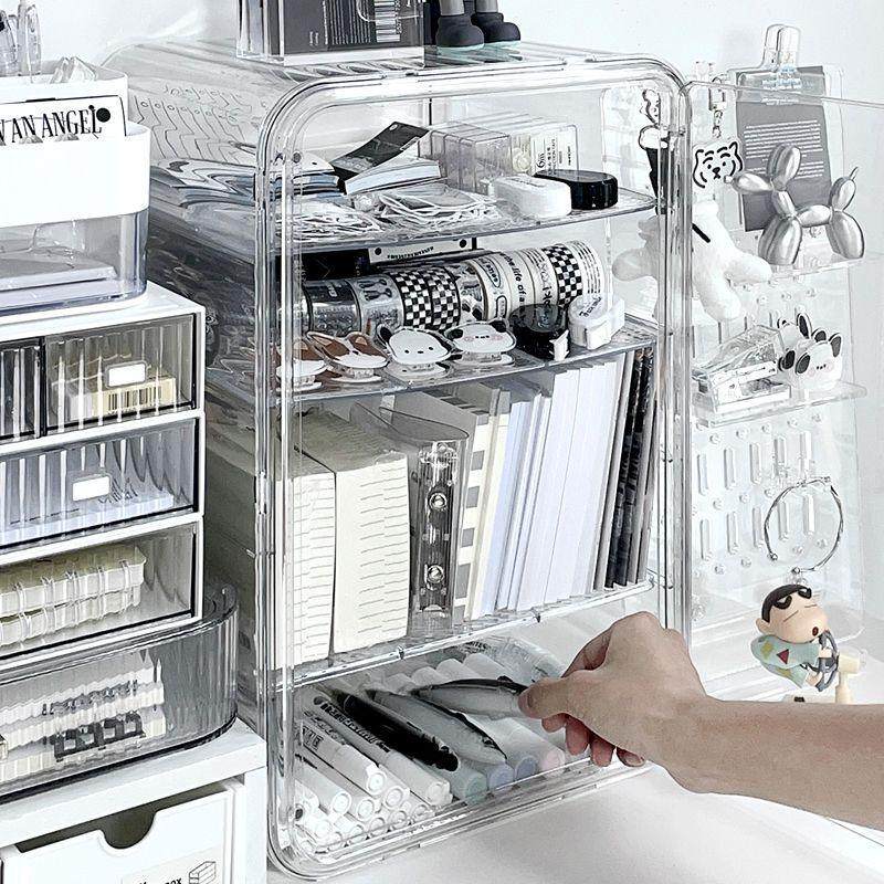 桌面手帐收纳柜收纳盒文具大容量书桌置物架女生整理透明抽屉柜,淘宝优惠券,粉丝福利购,淘宝优惠卷