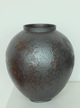 日式陶瓷花瓶ins风客厅插花装饰月亮陶罐侘高级感寂中式禅意摆件