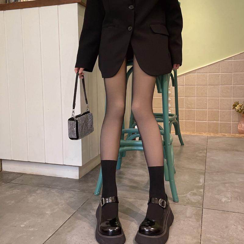 秋冬加厚白色假大腿袜过膝高筒袜jk日系加绒拼接黑色假小腿袜,淘宝优惠券,粉丝福利购,淘宝优惠卷