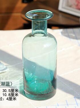 玻璃花瓶 咖啡色玻璃花瓶 花瓶工艺 摆件 家居装饰玻璃 彩色花瓶