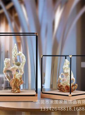 创意新中式珊瑚太湖石雕样板间树脂招财工艺品摆件家居装饰品摆设