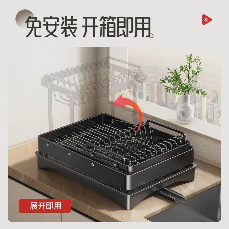 厨房沥水碗架碗筷架碗柜置物架沥碗架沥水架双层架碗碟餐具收纳架,淘宝优惠券,粉丝福利购,淘宝优惠卷