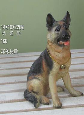 仿真大狼狗摆件斑点狗八哥犬德牧树脂狗桌面入户客厅假狗庭院装饰