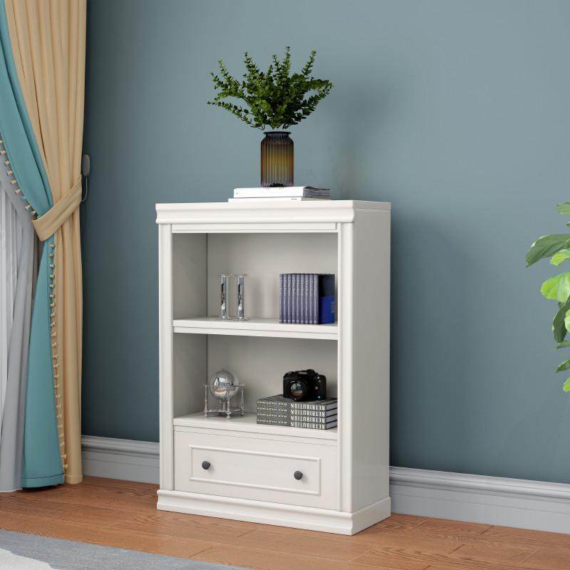 0J实木书柜儿童书架白色梯形收纳置物架陈列架学生书架置物架落地,淘宝优惠券,粉丝福利购,淘宝优惠卷