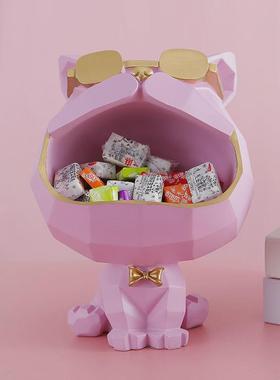 创意进门钥匙收纳玄关法斗犬入户摆件客厅电视柜家居装饰品摆设