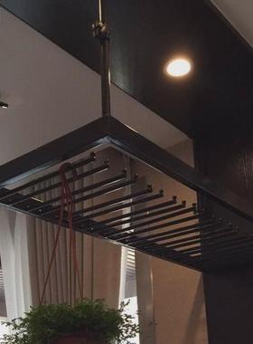 铁艺酒吧吧台酒杯架悬挂杯架高脚杯挂吊架红酒杯倒挂架子红酒架