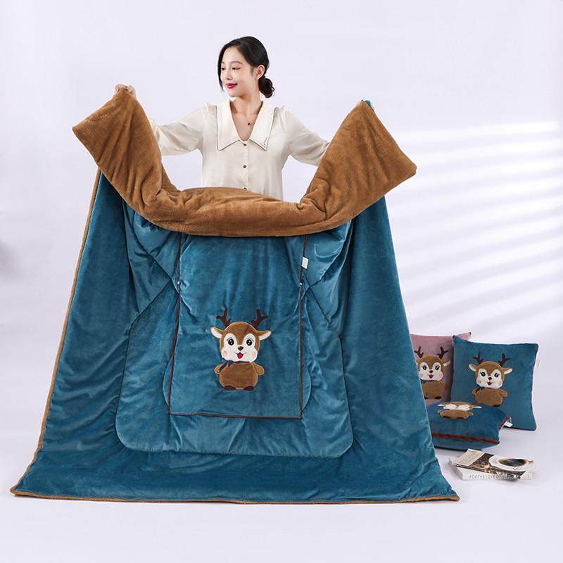 318川藏线必被加厚加大可以折叠抱枕被子二一纯棉空调被,淘宝优惠券,粉丝福利购,淘宝优惠卷