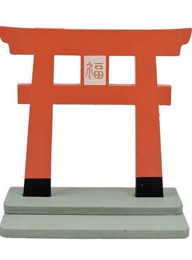 日式zakka杂货娃娃屋背景板木质墙壁屏风福门微缩场景拍摄道具