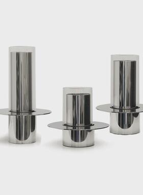 现代轻奢金属玻璃花器样板间酒店民宿餐厅客厅创意花瓶装饰品摆件