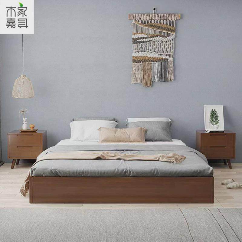 全实木无床头框架床小户型1.2米全落地脚榻榻米床主卧1.8米双人床,淘宝优惠券,粉丝福利购,淘宝优惠卷