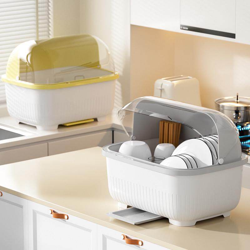 家用厨房碗筷收纳盒沥水碗架餐具收纳箱碗碟收纳置物架大号碗柜,淘宝优惠券,粉丝福利购,淘宝优惠卷
