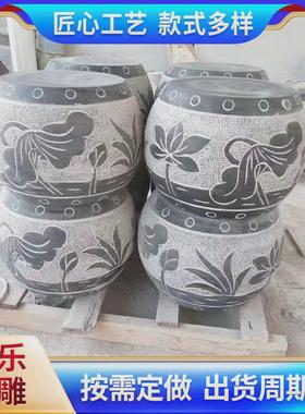 青石基石墩底座石墩子垫柱柱脚石雕包柱石实心石柱础柱顶石