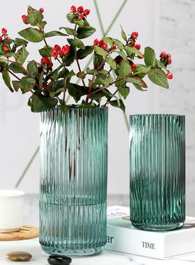 北欧风高级感玻璃花瓶简约创意家居鲜花插花花瓶装饰摆件
