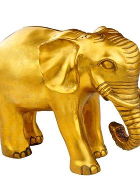 7yx批发黄铜一对大象摆件吸水铜象铜家居办公室工艺开业礼品大象