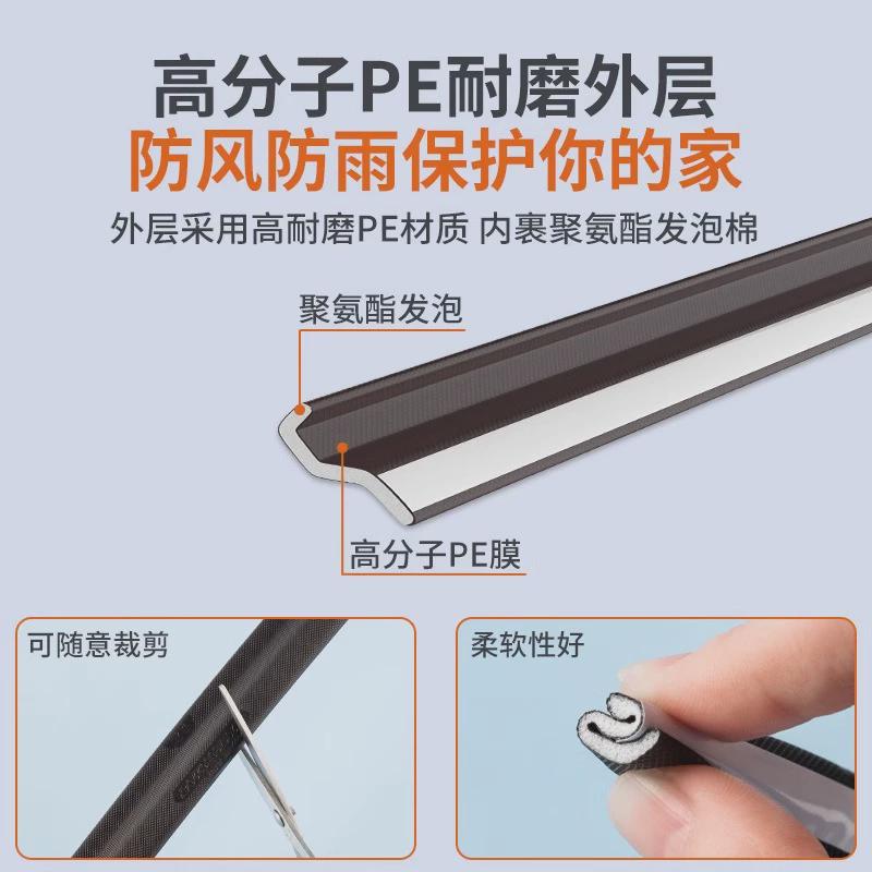 窗户密封胶条塑钢窗断桥铝神器密封条防风缝隙门窗隔音挡风平开窗 - 图2