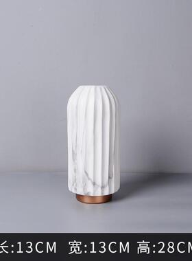 绿植小口径插花瓶贴纹风花石陶瓷花盆园艺陶瓷工艺品家居摆件瓷器