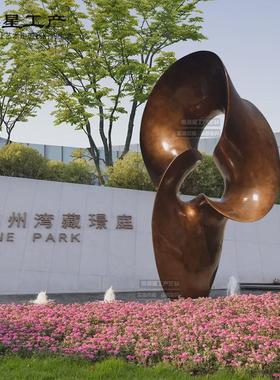 广场景观入口主题不锈钢金属抽象大型雕塑地标建筑工程酒店售楼处