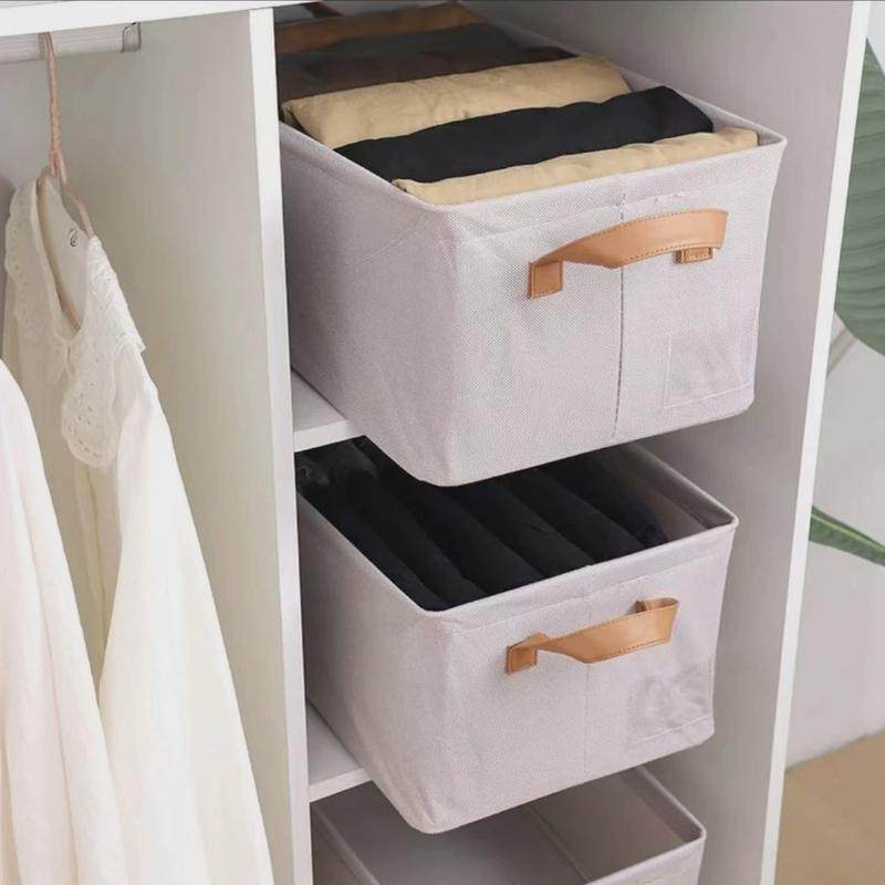 新款天竺棉收纳筐用衣物整理收纳盒子布艺可折叠手提大号置物盒,淘宝优惠券,粉丝福利购,淘宝优惠卷