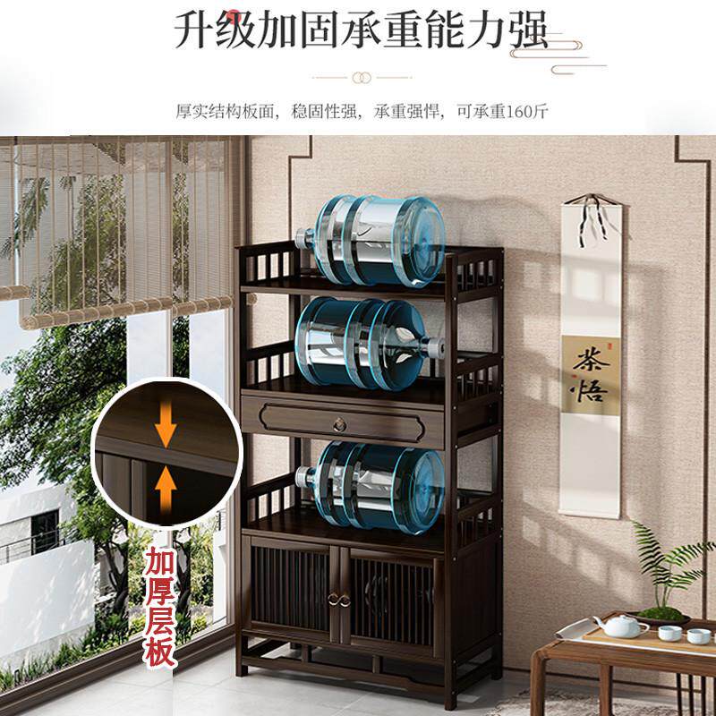 Tea set storage rack Chinese tea display rack Non-solid wood tea cabinet ornament storage cabinet Teapot placement rack