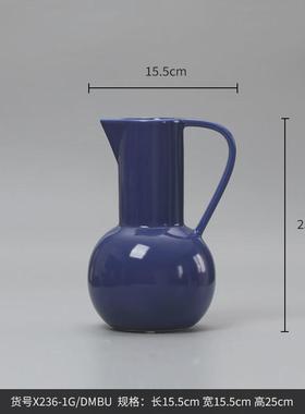 博釉面家居创意彩色大肚亮西陶瓷花瓶ins客厅餐厅软装饰品花器