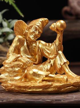 汽车摆件车内饰品创意摇头济公中控台车载装饰车上家居禅意男士女